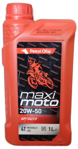 400001627 P/O Масло для мототехники MAXIMOTO 20W-50 (1 литр)
